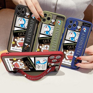 Huawei Y5P Y6P Y7P Y7A Y7 Y8P Y9 Prime Y6 2019 Y9S Y6S 2020 เคสหัวเว่ย สำหรับ Case Doraemon Cat เคส เคสโทรศัพท์ เคสมือถือ Wristband Clear Cases