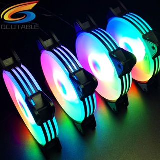 [Qcutable.th] Coolmoon พัดลมระบายความร้อน ฮีตซิงก์ LED 4 พิน 12 ซม. 5 สี