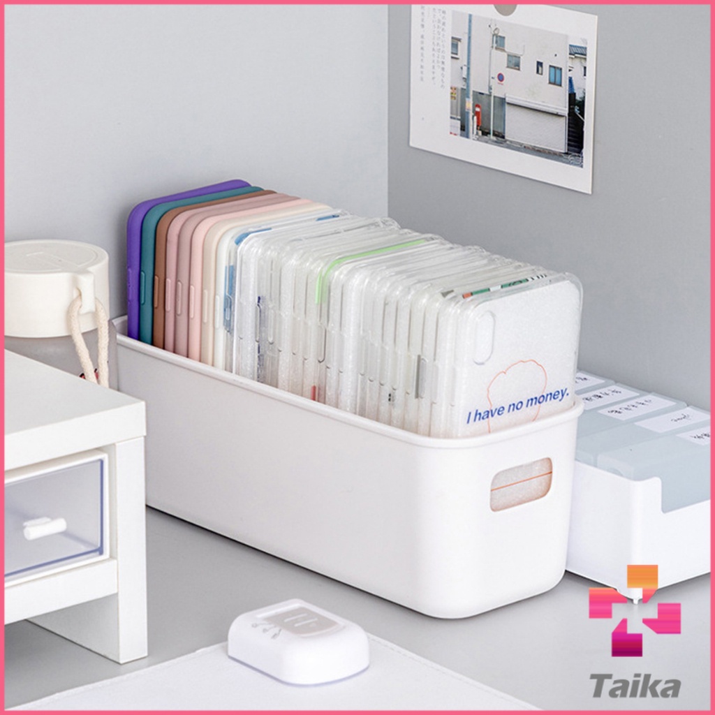 Taika กล่องเก็บของมินิมอล กล่องเก็บผลิตภัณฑ์ดูแลผิว จัดระเบียบบนโต๊ะ Desktop storage box