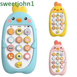 Sweetjohn ของเล่นโทรศัพท์มือถืออิเล็กทรอนิกส์ ควบคุมเพลงได้ สําหรับเด็กทารก