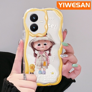 เคสโทรศัพท์มือถือแบบนิ่ม ใส ลายการ์ตูนเป็ดน้อยน่ารัก สีสันสดใส สําหรับ VIVO Y22 Y22s