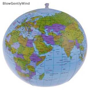 Blowgentlywind ลูกโลกเป่าลม 40 ซม. ของเล่นเสริมการเรียนรู้ทางภูมิศาสตร์ สําหรับเด็ก BGW