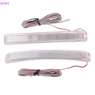 Of หลอดไฟ LED 9 SMD12V สีเหลืองอําพัน สําหรับติดกระจกมองหลังรถยนต์ 2 ชิ้น