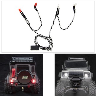 ไฟหน้า LED 1 ชุด สําหรับรถไต่หินบังคับ TRX4M Bronco Defender 1/18 O09