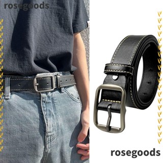 Rosegoods1 เข็มขัดหนัง ดีไซน์หรูหรา แบรนด์เนม ลําลอง อเนกประสงค์ สายรัดเอว แบบบาง