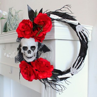 New Halloween Skull Rose Garland Ghost Festival Party Horror Props Decoration