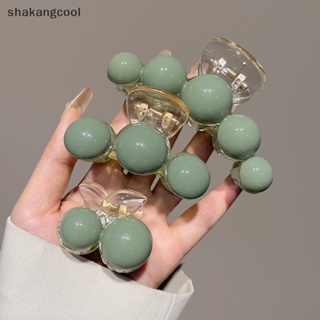 Shakangcool กิ๊บติดผม ประดับไข่มุก สีเขียว สําหรับจัดแต่งทรงผม