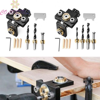 【COLORFUL】Woodworking 3 In 1 Dowelling Jig Kit Adjustable Pocket Hole Jig Puncher Locator