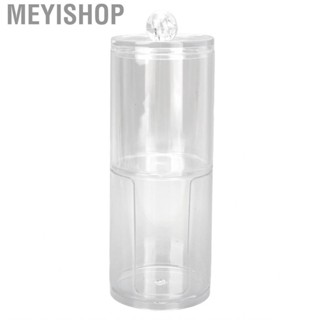 Meyishop Cotton Swab Holder Pad Container Portable for Home Bathroom Round Box Qtip Dispenser