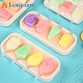 Lumiparty แม่พิมพ์ไอศกรีม ซิลิโคน พร้อมฝาปิด ปลดง่าย สําหรับทําไอศกรีม Diy 2 ชิ้น