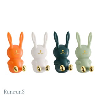 Run ตะขอแขวนแปรงสีฟัน แบบติดผนัง ลายการ์ตูนกระต่าย อเนกประสงค์ สําหรับบ้าน ห้องน้ํา