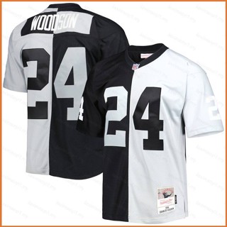 Fb 1998 NFL Las Vegas Raiders Jersey Charles Woodson เสื้อยืดลําลอง แขนสั้น คอกลม พิมพ์ลาย Legacy Football พลัสไซซ์