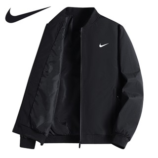 Nike เสื้อแจ็กเก็ตแขนยาว คอปก มีซิป อเนกประสงค์ กันลม แบบเรียบง่าย แฟชั่นฤดูใบไม้ร่วง สําหรับผู้ชาย ไซซ์ M - 5XL