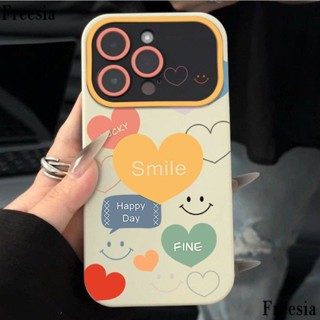 เคสมือถือ แบบนิ่ม ลายหน้ายิ้ม สําหรับ Apple 14 Pro Max Iphone 13 Pro 12 11 7p H684