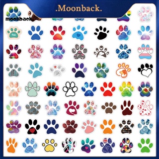 &lt;moonback&gt; สติกเกอร์ ลายอุ้งเท้าสุนัข สร้างสรรค์ สําหรับติดตกแต่งกีตาร์ สเก็ตบอร์ด 60 ชิ้น