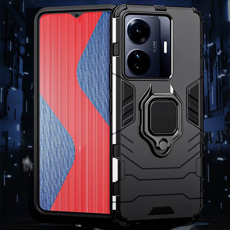 สําหรับ Vivo T1 / T1x / T1 Pro 5G เกราะกันกระแทกเคสแหวนขาตั้งกันชนฝาหลัง
