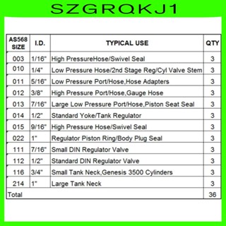 [szgrqkj1] อะไหล่สายยางถังดําน้ํา กล้อง และอุปกรณ์อื่น ๆ แบบเปลี่ยน 36 ชิ้น