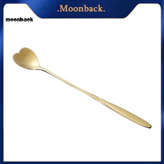 &lt;moonback&gt; ช้อนกาแฟ ด้ามจับยาว 2 สี สําหรับผสมกาแฟ