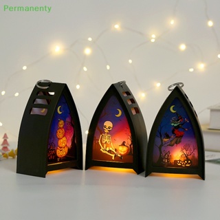 Permanenty โคมไฟ LED รูปฟักทองผี สไตล์วินเทจ สําหรับแขวนตกแต่งบ้าน ปาร์ตี้ฮาโลวีน