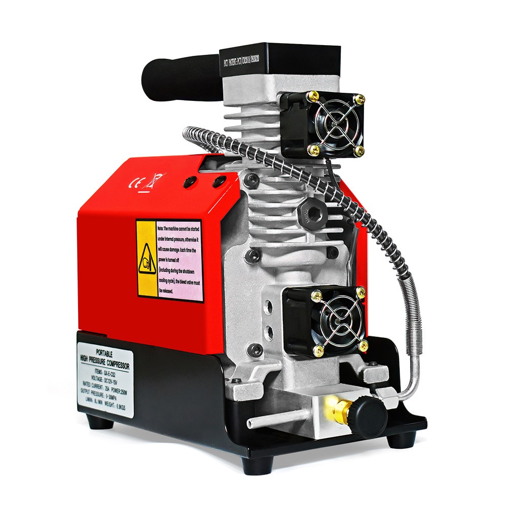 GX CS2 4500Psi 300Bar 12V PCP Air Compressor Portable High Pressure Pump Oil-Free Compressor Car Pum
