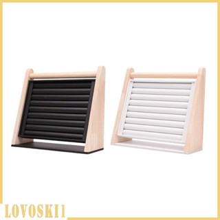 [Lovoski1] ถาดโชว์แหวน หนัง PU แนวตั้ง 9 ช่อง ความจุขนาดใหญ่ สําหรับโชว์สร้อยคอ สร้อยข้อมือ ผู้หญิง