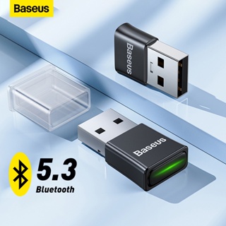 Baseus อะแดปเตอร์รับส่งสัญญาณเสียงลําโพงบลูทูธ 5.3 USB สําหรับ PC แล็ปท็อป ลําโพงไร้สาย