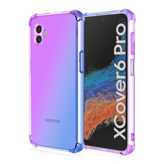 เคสโทรศัพท์มือถือ TPU ใส ไล่โทนสี กันกระแทก สําหรับ Samsung Galaxy XCover 6 Pro X Cover Pro 2 A04 4G A23E M13 5G