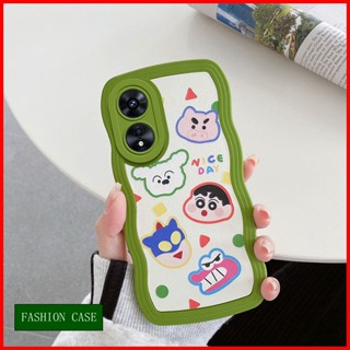 เคส OPPO A78 5G เคสโทรศัพท์มือถือแบบนิ่ม ลายการ์ตูนหยัก แฟชั่น สําหรับ