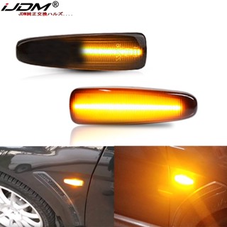 Ijdm ไฟหรี่ข้าง LED สีเหลืองอําพัน แบบเปลี่ยน สําหรับ Mitsubishi Lancer Evo X Mirage Outlander Sport OEM Sidemarkers 12v