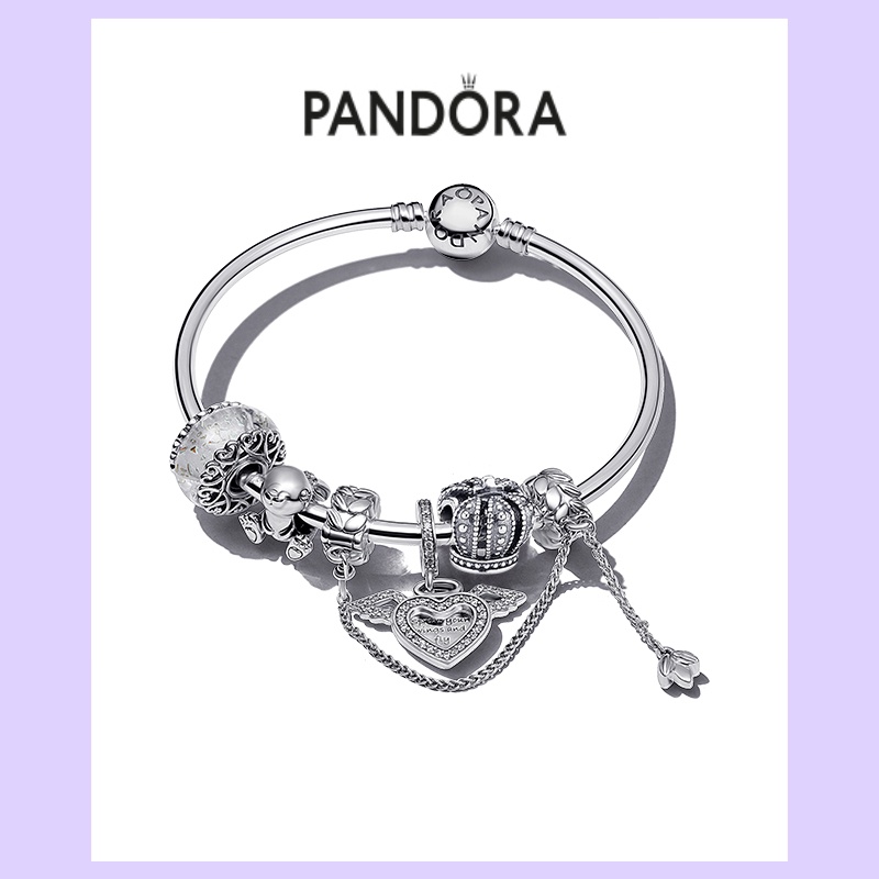 Pandora Pandora สร้อยข้อมือ อินเทรนด์ น่ารัก สัตว์เลี้ยง นางฟ้า ชุดของขวัญวันเกิด สําหรับเด็กผู้หญิง