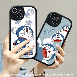 เคสโทรศัพท์มือถือ ทรงกลม ลายการ์ตูนโดราเอมอน แมวน่ารัก สําหรับ Realme C53 C55 C10 4G C31 C20A C25Y C12 C30 C15 C25s C17 C35 C20 C17 C21 GT C11 C2 C21Y 5i 7i 5 8 6 8i 9i 6i 6s 5 8Pro C3 ฝาครอบเลนส์ แบบนิ่ม