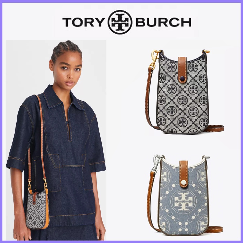 กระเป๋า Tory Burch แท้ T Monogram กระเป๋าใส่มือถือ crossbody bag