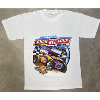 เสื้อยืด ขนาดใหญ่ พิมพ์ลาย Bristol Motor Speedway World of Outlaws Dirt Racing สไตล์วินเทจ 2001