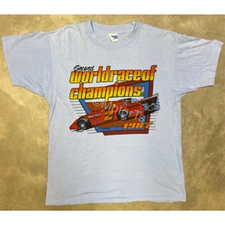 เสื้อยืด พิมพ์ลาย West Virginia Motor Speedway 7th Annual World Race of Champions สไตล์วินเทจ ขนาดใหญ่ 1987