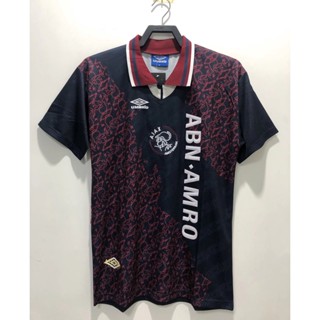 เสื้อกีฬาแขนสั้น ลายทีมชาติฟุตบอล Ajax 1995 ชุดเยือน สไตล์เรโทร