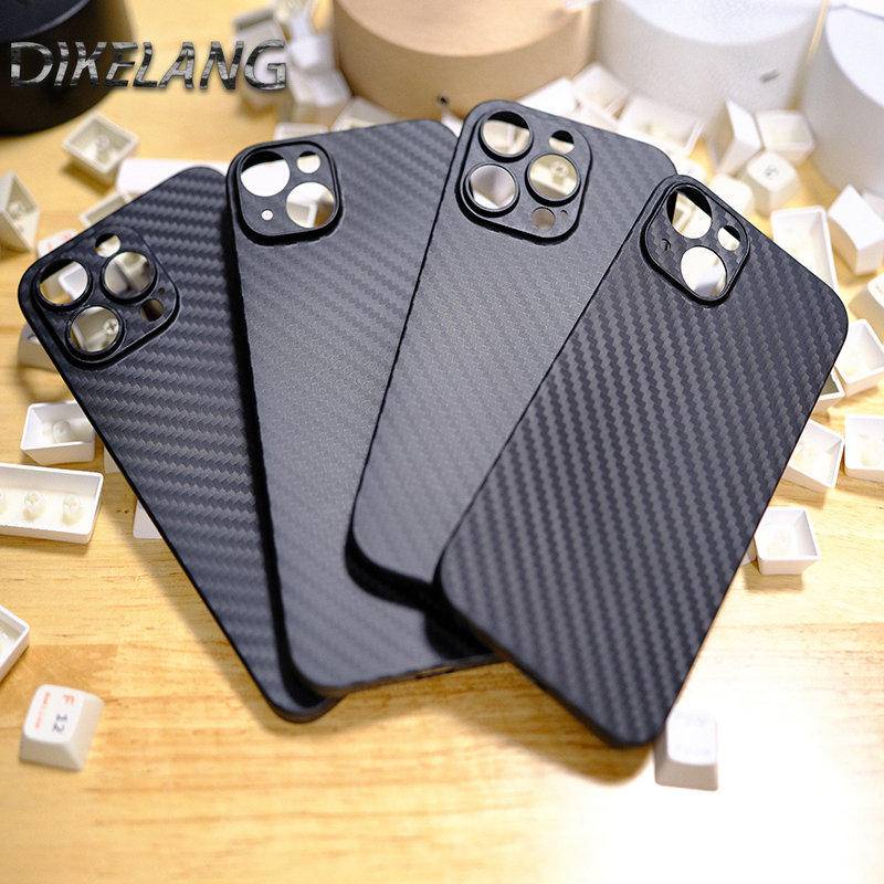 เคสโทรศัพท์มือถือ PC คาร์บอนไฟเบอร์ แบบบางพิเศษ สําหรับ iPhone 14 13 12 11 Pro MAX Plus Mini X XS MA