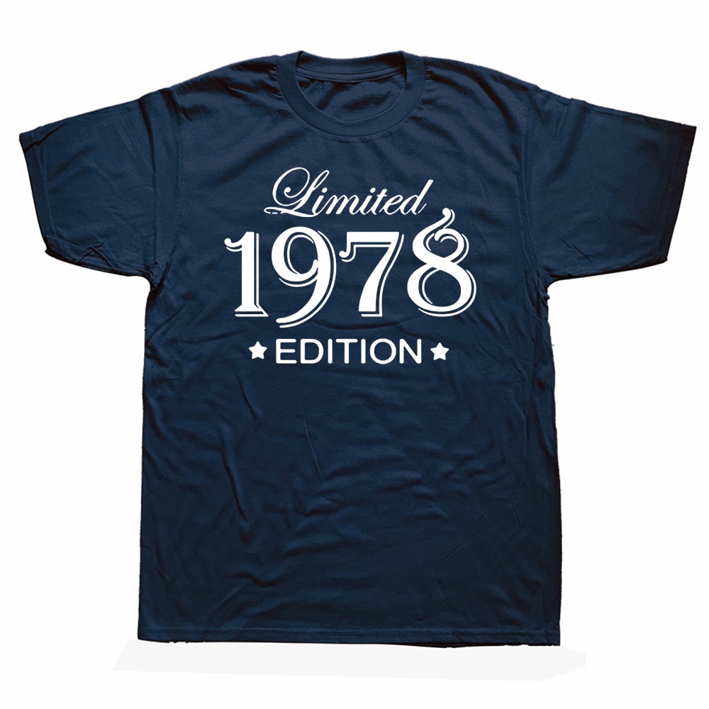 QCเสื้อคู่วินเทจ - ตลก44ปีของขวัญเก่าวินเทจ1978ลิมิเต็ดอิดิชั่นวันเกิดเสื้อยืดกราฟิกผ้าฝ้ายเสื้อยืด10