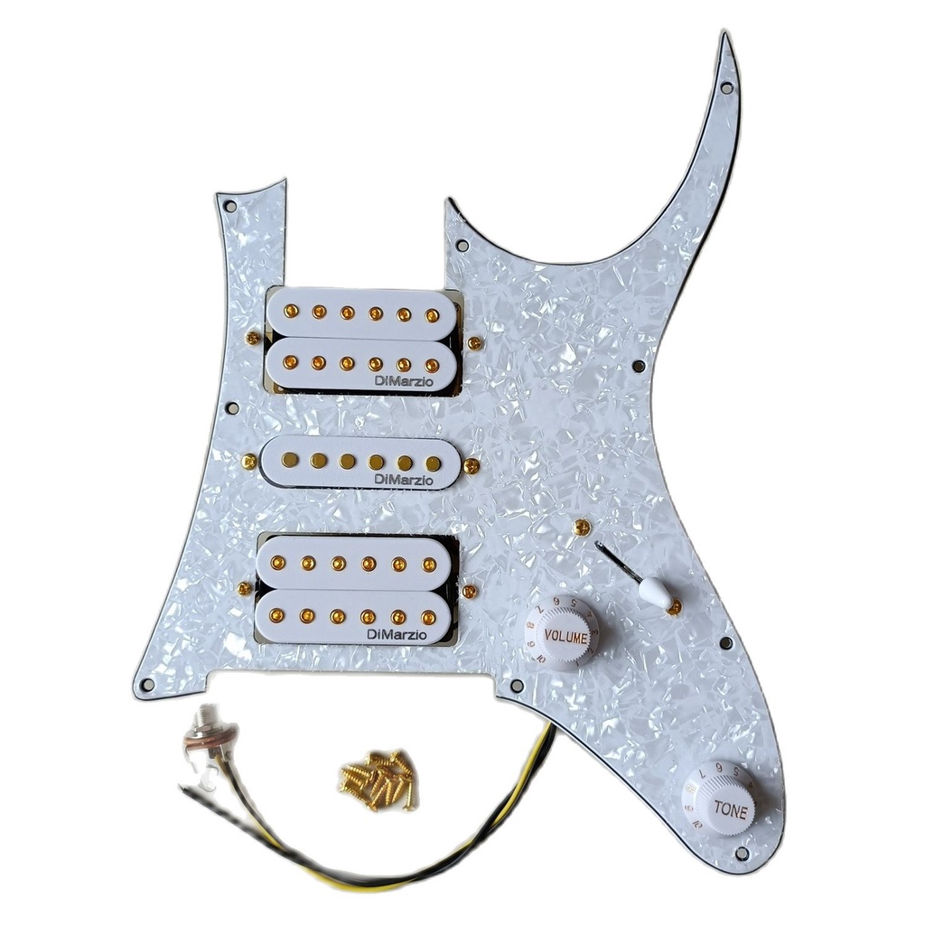 HSH Load Ibanez Pickguard Harness สีขาว Dimarzio Humbucker รถกระบะสําหรับ Ibanez กีตาร์