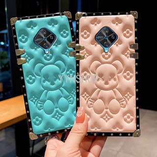 Yyn เคสโทรศัพท์มือถือ กันกระแทก ลายหมีฮิปสเตอร์ สามมิติ สําหรับ Vivo S1 Pro V17 Y9s V15