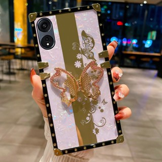 เคสโทรศัพท์มือถือ พร้อมขาตั้ง หรูหรา สําหรับ OPPO A98 A78 A96 A76 A77 A57 A17 A17K A16 A16K A15 A15s