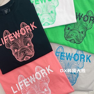 Lifeworks เสื้อยืดแขนสั้น พิมพ์ลายถัง สไตล์ฝรั่งเศส คลาสสิก สําหรับผู้หญิง