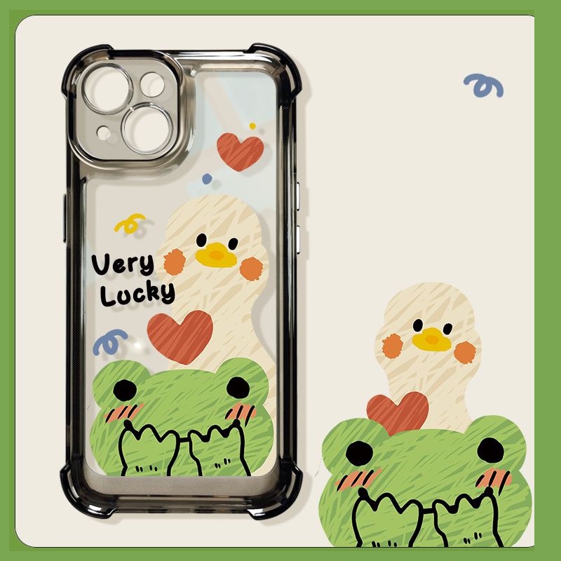 เคสซิลิโคนใส ลายเป็ดน่ารัก กันกระแทก สําหรับ IPhone 14 13 12 11 Pro Max XS X XR 8 7 Plus