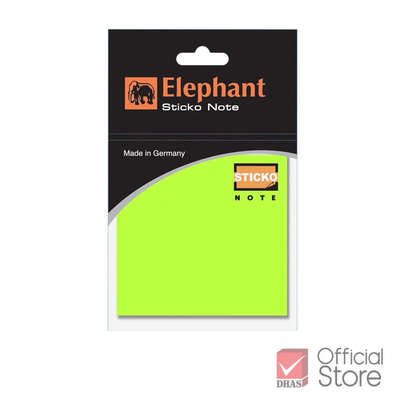 (USP)💢พร้อมส่ง💢ELEPHANT โพสท์อิท กระดาษโน้ตกาวในตัว 3x3นิ้ว คละสี ห่อ40แผ่น (1แพ็ค/12ห่อ)