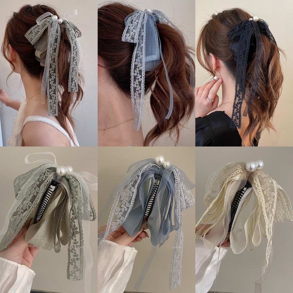 กิ๊บติดผม ประดับโบว์ สีเขียว แฟชั่นฤดูใบไม้ผลิ สําหรับเด็กผู้หญิง 2023