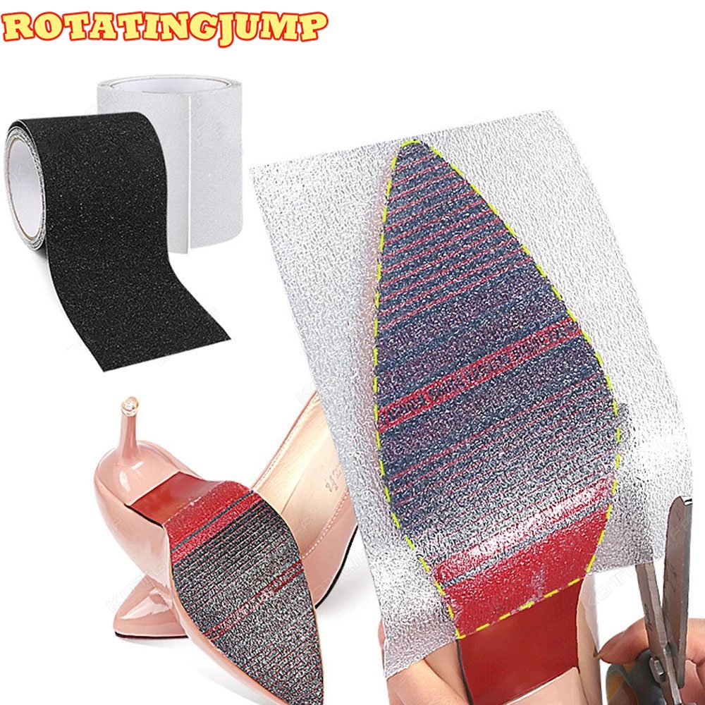 รองเท้าผ้าใบด้านล่าง Pad Forefoot ส้นสูง Sole Protector ทนต่อการสึกหรอ Self-Adhesive 1 ม้วนลื่น Cuttable รองเท้า Sole Protector สติกเกอร์ยางเบาะพื้นรองเท้า