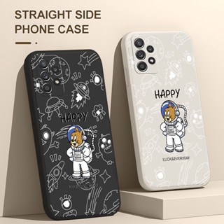 เคสโทรศัพท์ซิลิโคน TPU ลายการ์ตูนแมวอวกาศ Happy B1K644L สําหรับ Samsung Galaxy S23 S23 Ultra S23 Plus A33 A54 A14 A34 M23 A04 M04