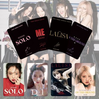 โปสการ์ดอัลบั้มรูปภาพ Black-Pink MEMBER SOLO JENNIE JISOO ROSE LISA สีดํา สีชมพู จํานวน 8 ชิ้น ต่อชุด