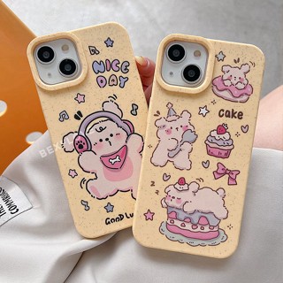 เคสโทรศัพท์มือถือ ซิลิโคนนิ่ม กันกระแทก ลายการ์ตูนหมี สีแคนดี้ สําหรับ IPhone 11 12 13 14 Pro MAX 6 S 7 8 Plus 11Pro X XR XS MAX SE 2020 14Plus