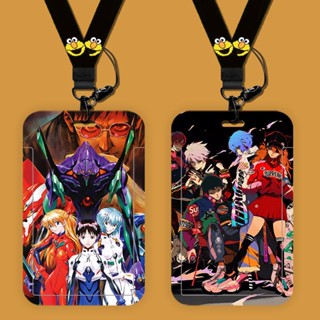 กระเป๋าใส่บัตรธนาคาร EVA NEON GENESIS EVANGELION แบบพกพา พร้อมสายคล้องคอยาว สําหรับเด็กผู้ชาย