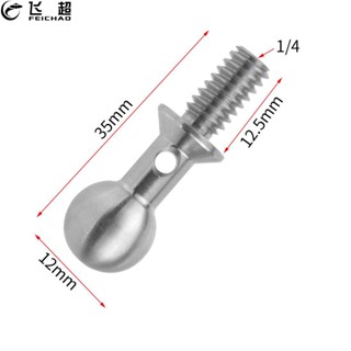Feichao สลักเกลียวปลายบอล 12 มม. หัวคู่ สกรู 1/4 นิ้ว สําหรั…